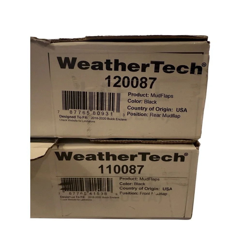 WeatherTech‎ No-Drill MudFlaps for Buick Enclave 2018-2019 Full Set Front Rear